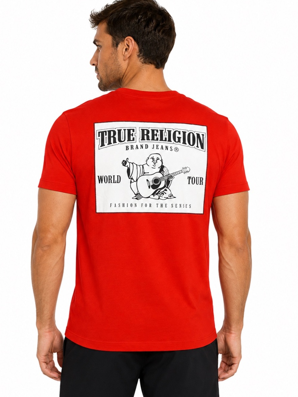 True Religion Brand Jeans Red Buddha Graphic T-Shirt XXL